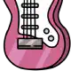 Prop mid electric guitar pink