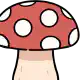 Prop mid red toadstool