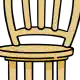 Prop mid yellow dining chair