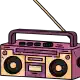 Prop mid boom box pink