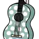 Prop mid guitar polka dot stand