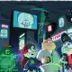 Dipper, Mabel and Blendin in futuristic city