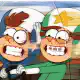 Dipper and Mabel on a racing spaceship