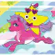 Star riding a pony